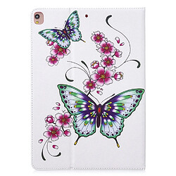 Avis Etui en PU impression de motifs avec support papillon vert pour votre Apple iPad 10.2 (2019)