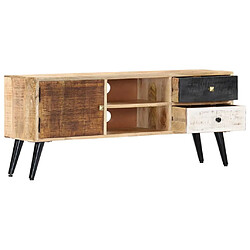 Acheter Maison Chic Meuble TV scandinave - Banc TV pour salon 115 x 30 x 47 cm Bois massif de manguier -MN43913