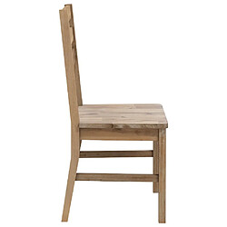 Acheter vidaXL Chaises à manger lot de 2 bois d'acacia solide