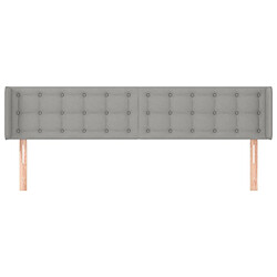 Avis Maison Chic Tête de lit scandinave avec oreilles,meuble de chambre Gris clair 203x16x78/88 cm Tissu -MN35462