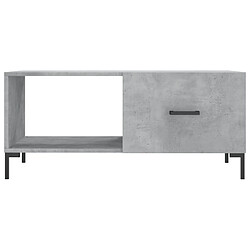 Acheter vidaXL Table basse gris béton 90x50x40 cm bois d'ingénierie