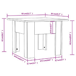 vidaXL Table basse noir 55x55x42 cm bois d'ingénierie pas cher
