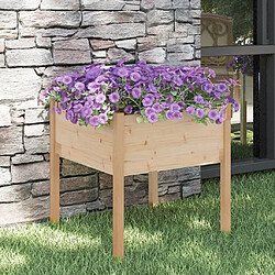 Maison Chic Jardinière,Bac à fleurs - pot de fleur d'extérieur 70x70x70 cm bois de pin massif -GKD33412