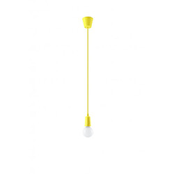 Luminaire Center Suspension DIEGO PVC jaune 1 ampoule