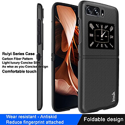 Coque en TPU + PU IMAK Texture en fibre de carbone, anti-rayures, anti-chuttes pour votre Motorola Moto Razr 2022 5G