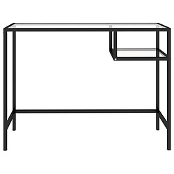 Avis Maison Chic Bureau d'ordinateur solide,Table de travail Transparent 100x36x74 cm Verre -GKD29863