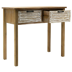 Aubry Gaspard Console en bois naturel et cérusé Ancenia.