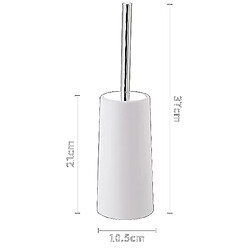 Universal Brosse de toilette en plastique avec brosse de toilette amovible en acier inoxydable (blanc)