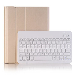 Wewoo Étui amovible en cuir Bluetooth pour clavier A09B 3.0 Ultra-mince ABS iPad Air / Pro 10.5 pouces 2019avec fente stylo et support Or