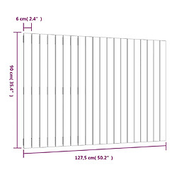 vidaXL Tête de lit murale 127,5x3x90 cm Bois massif de pin pas cher