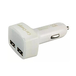 YP Select Chargeur de voiture Dual 2 USB Testeur de courant de tension Adapte-BLANC BLEU