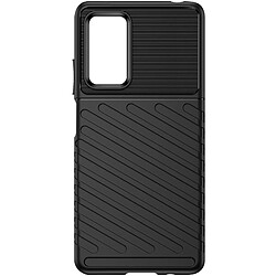 Avizar Coque Souple pour Xiaomi Redmi Note 12S Design Strié Antidérapant Noir