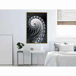 Paris Prix Affiche Murale Encadrée Fractal Spiral Negative 40 x 60 cm Or