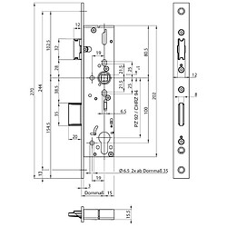 Avis Fp Serrure à mortaiser anti-panique PZ40/92/924 carré .PAF-EB-1826DL-RER