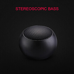 Universal Mini haut-parleur Bluetooth portable sans fil noir haut-parleur stéréo métallique avec microphone subwoofer lecteur de musique MP3 pour téléphone mobile |