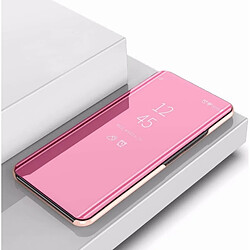 Wewoo Housse Coque Couvercle de protection à bascule miroir et étrier avec étui de support pour Xiaomi CC9e / A3 or rose