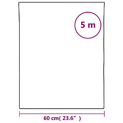 vidaXL Film de fenêtre statique dépoli blanc transparent 60x500 cm PVC pas cher