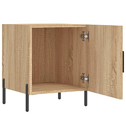 Maison Chic Table de chevet,Table de Nuit,Meuble de Rangement chêne sonoma 40x40x50 cm bois d’ingénierie pas cher