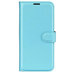 Etui en PU texture litchi avec support, bleu pour votre Nokia G11/G21