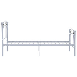 Avis vidaXL Cadre de lit sans matelas gris métal 90x200 cm