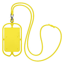 Avizar Coque Cordon Universelle pour Smartphone avec Porte-carte série NeckPouch Jaune