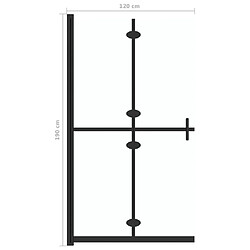 vidaXL Paroi de douche pliable Verre ESG transparent 120x190 cm pas cher