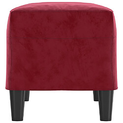 Avis vidaXL Banc Rouge bordeaux 70x35x41 cm Velours