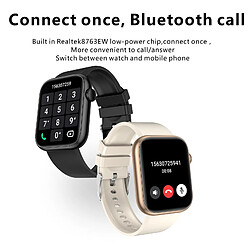 Acheter Yonis Montre Connectée Or Rose TFT 1.85' Bluetooth