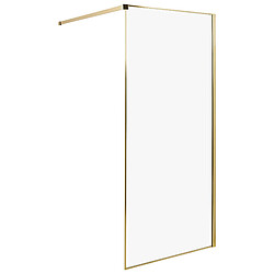 Beliani Parois de douche WASPAM 90 x 190 cm Doré