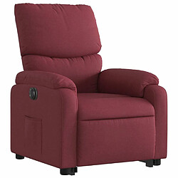 Avis Maison Chic Fauteuil Relax pour salon, Fauteuil inclinable électrique rouge bordeaux tissu -GKD61431