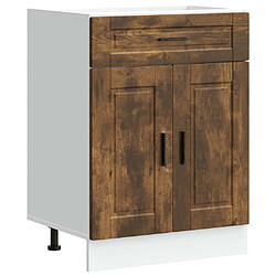 vidaXL Armoire de cuisine Porto chêne fumé bois d'ingénierie