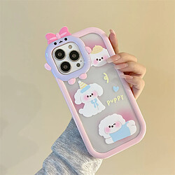 GUPBOO Étui pour iPhone13 Blush blush chiot dessin animé téléphone mobile cas créatif anti-chute femelle