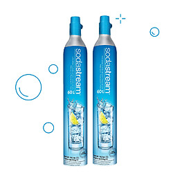 Lot de 2 cylindres de recharge de gaz co2 60l pour machine à gazéifier - 2 x cylindre gaz - SODASTREAM