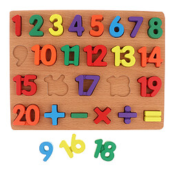 Puzzle En Bois Enfants/bébé Jouet Cognitif Numéro De Mathématiques 1-20 pas cher