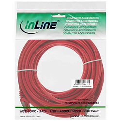 Câble patch InLine® S / FTP PiMF Cat.6 PVC CCA 250 MHz rouge, 7,5 m