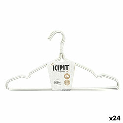 Kipit Jeu de porte-manteaux Blanc Métal Silicone 39,5 x 20 x 0,5 cm (24 Unités)