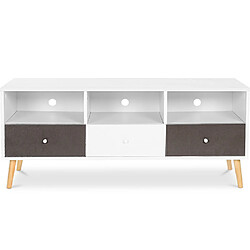 ICONIK INTERIOR Meuble TV en Bois - Design Scandinave - Egil Gris