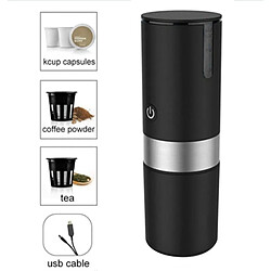 Avis Universal Cafetière à capsules portative, kitchenette, machine à café automatique en acier inoxydable pour le ménage | broyeur à café électrique(Le noir)