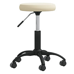 vidaXL Tabouret de massage Velours Crème