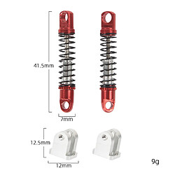 2x Amortisseur Avant RC Pour Pièces De Buggy Tout-terrain De Voiture WPL D12 RC Rouge pas cher