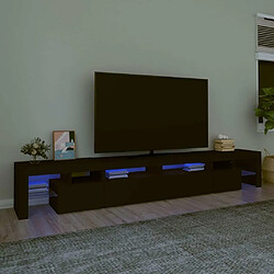 Maison Chic Meubles TV avec lumières LED - Banc TV pour salon Noir 260x36,5x40 cm -MN49237