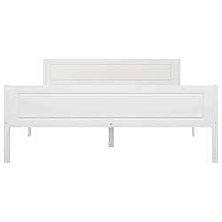 Acheter Maison Chic Lit adulte - Lit simple Cadre de lit,Structure du lit Contemporain Bois de pin massif Blanc 140x200 cm -MN98828