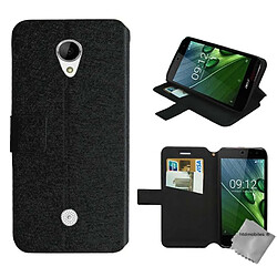 Htdmobiles Housse etui portefeuille pour Acer Liquid Zest 3G Z525 + film ecran - NOIR