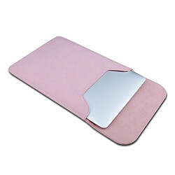 Sacoche en PU SOYAN fermeture magnétique texture en Jeans pour Macbook 12 pouces A1534 - Rose