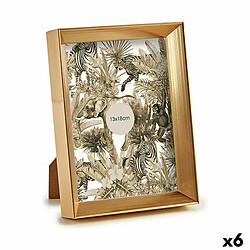 Gift Decor Cadre photo 15,2 x 20,2 x 3,5 cm Doré Plastique verre (6 Unités)