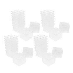 40pcs En Plastique Transparent Insecte Araignée élevage Contenant De La Boîte D'alimentation Vide