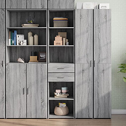 vidaXL Buffet haut sonoma gris 45x42,5x185 cm bois d'ingénierie