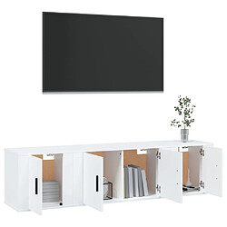 Avis Maison Chic Ensemble de meubles TV 3 pcs pour salon - Blanc Bois d'ingénierie -MN78963