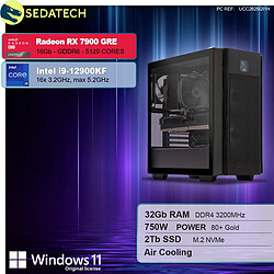 Sedatech Workstation ATX • Intel i9-12900KF • RX 7900 GRE • 32Go RAM • 2To SSD M.2 • Windows 11