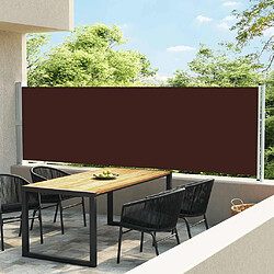 vidaXL Auvent latéral rétractable de patio 140x600 cm Marron